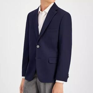 Michael Kors Big Boys Classic Fit Stretch Blazer Jacket Midnight Blue Sz 10R